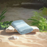 Hectarul - Prosop de baie din bumbac 100%, 70x140 cm, Densitate 460 gr/m², Maisonette Classy, albastru petrol